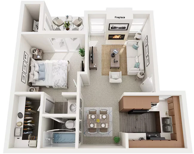 A1 - One Bedroom 11-1120 floor plan